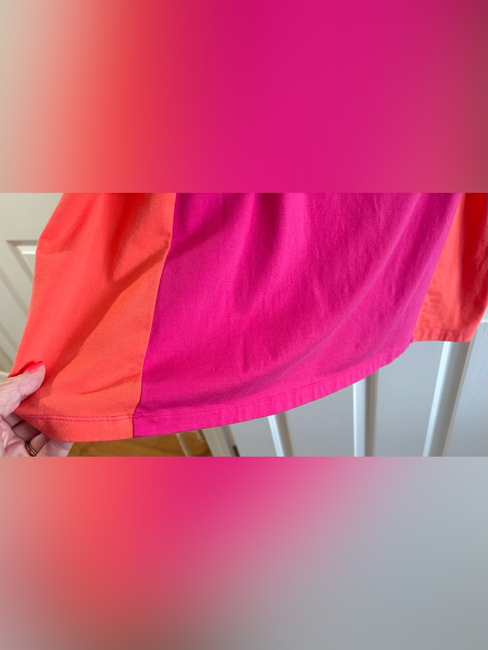 Tommy Bahama Sleeveless Colorblock Dress in Hot Pink & Coral XL - Picture 6 of 10
